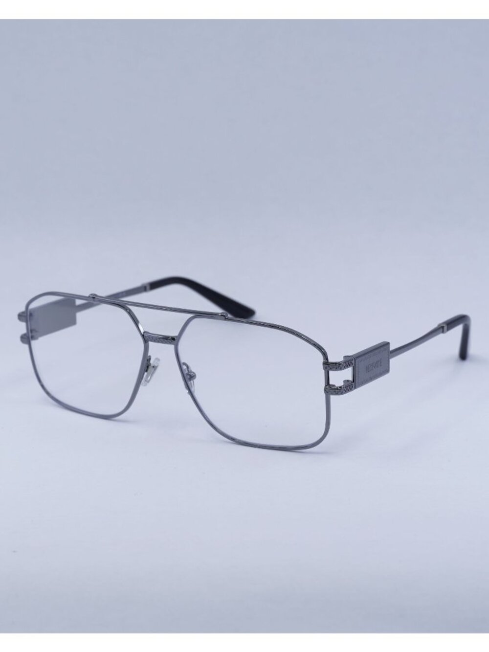 Versace VE1302 1001 Eyeglasses Gunmetal 57mm Aviator Frame